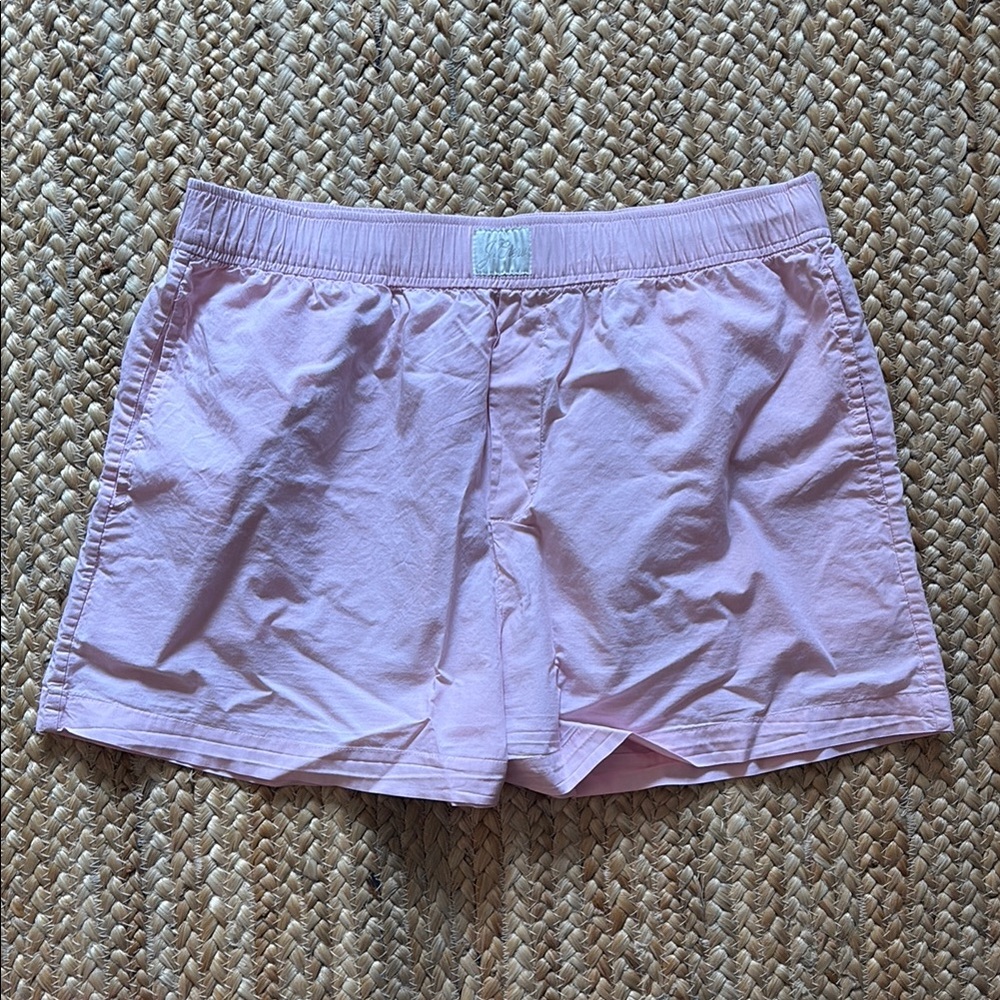 J. Crew Pink cotton poplin boxer shorts